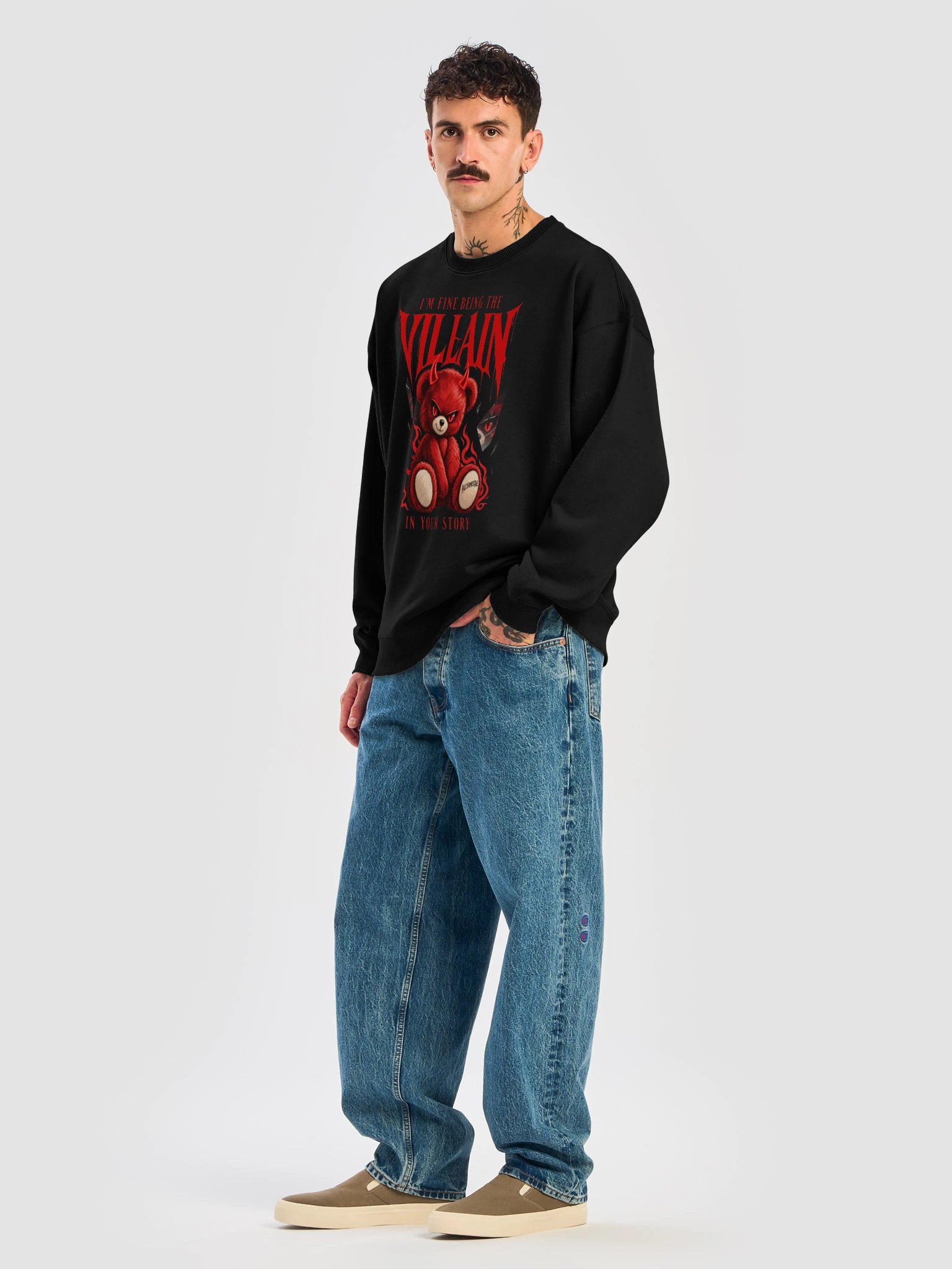 Sweatshirt Unisexe Oversize Coton Bio Poids Lourd – THE VILLAIN product image (6)