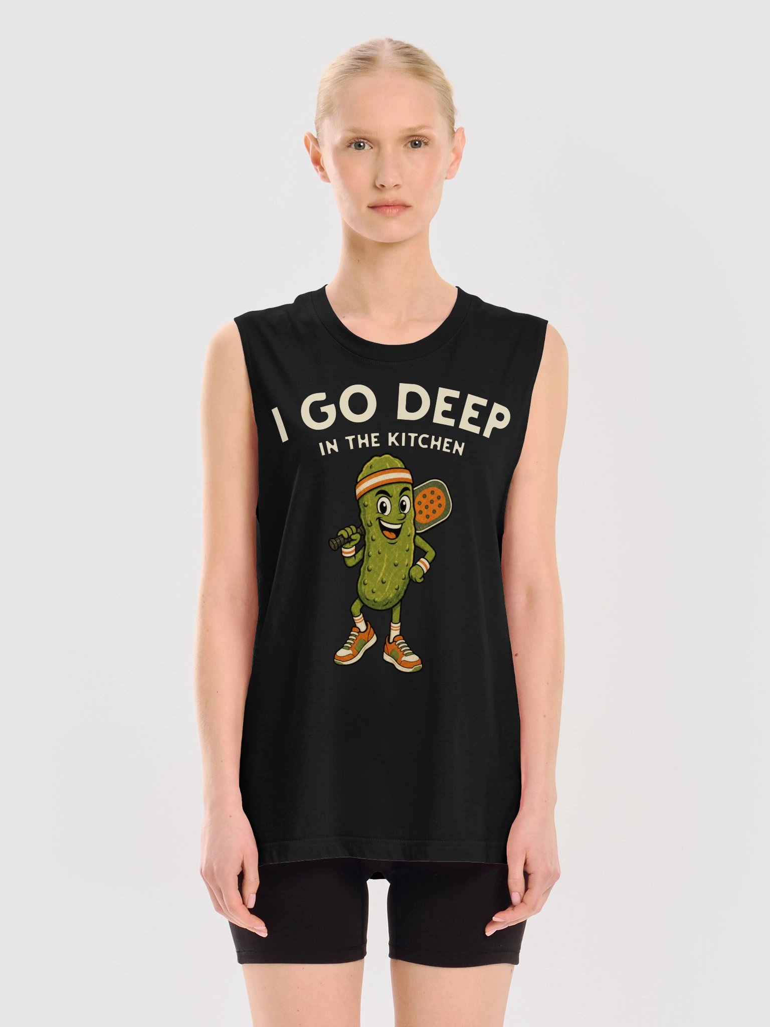 I Go Deep in the Kitchen Pickleball Tank Top Funny Pickle Player Gift product image (2)
