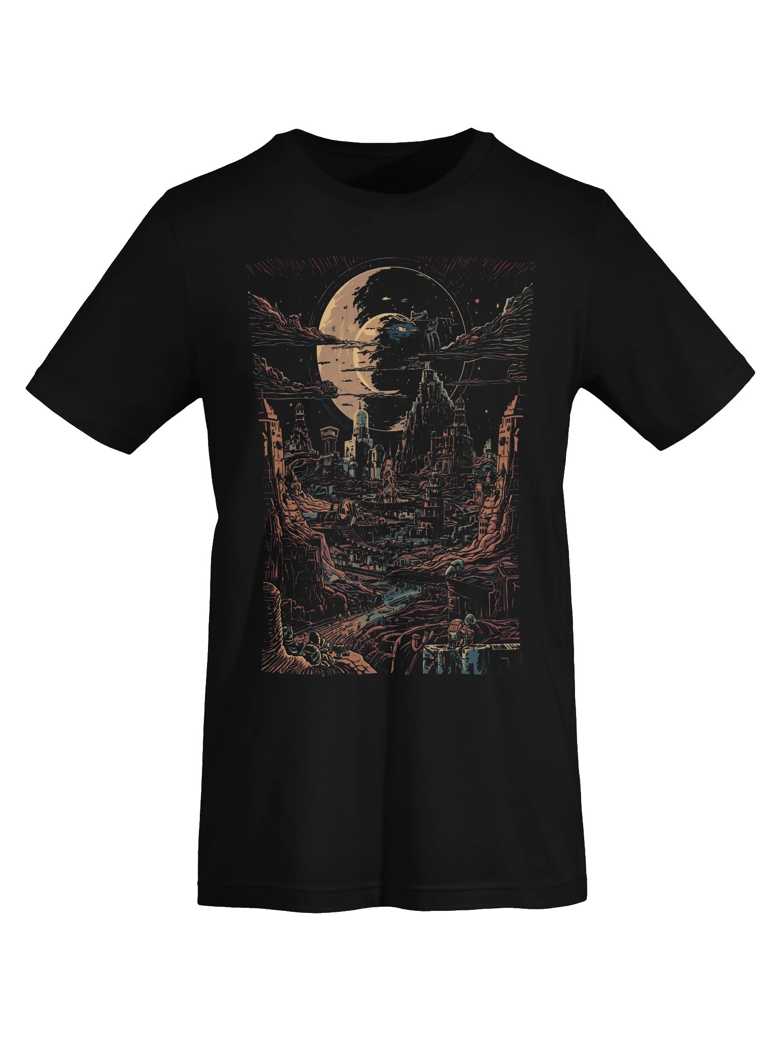 Retro-Futuristic Canyon City Lightweight T-Shirt product image (4)