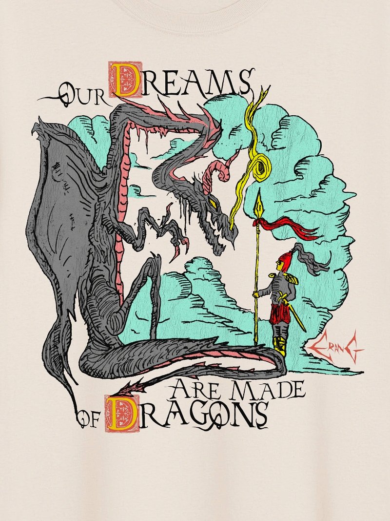 *New* Our Dreams are made of Dragons (Design Variant) - Classic T-Shirt (Natural Cream) product image (2)