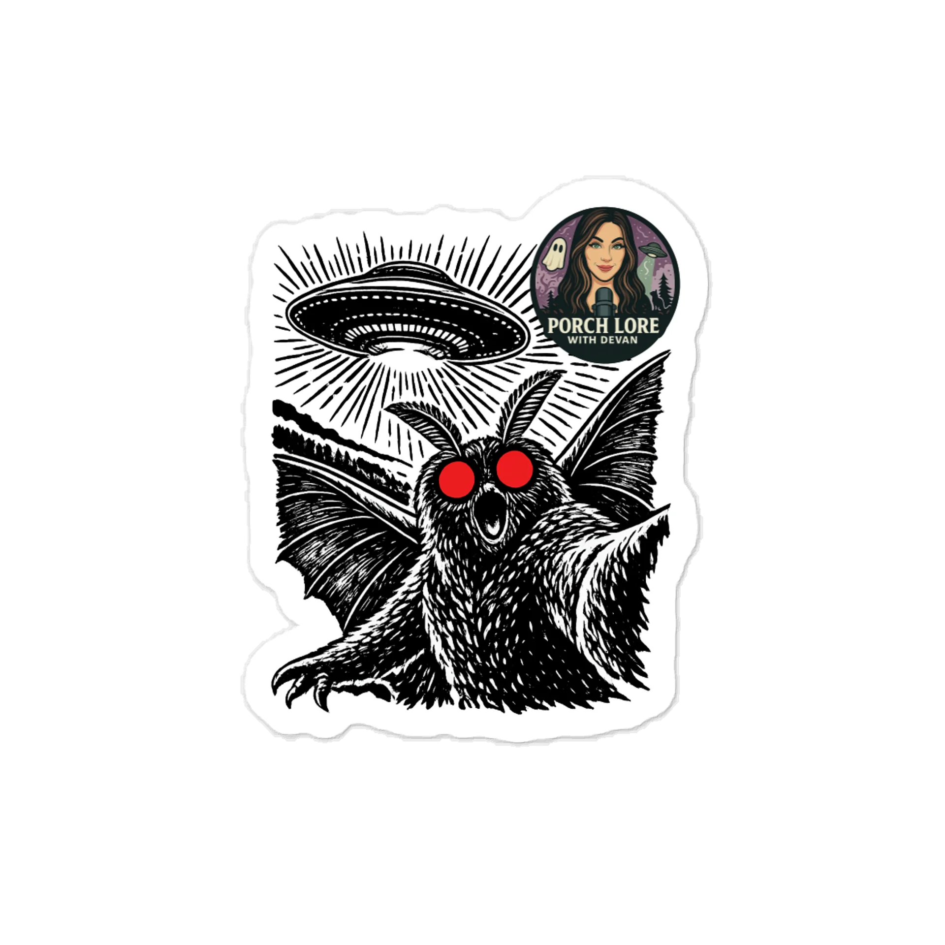 MOTHMAN SELFIE VINYL DECAL product image (1)