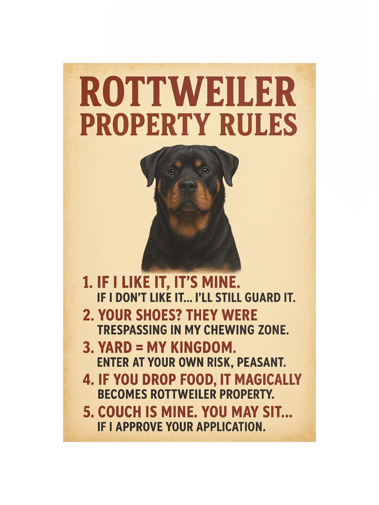 Rottweiler Property Rules Poster product image (10)