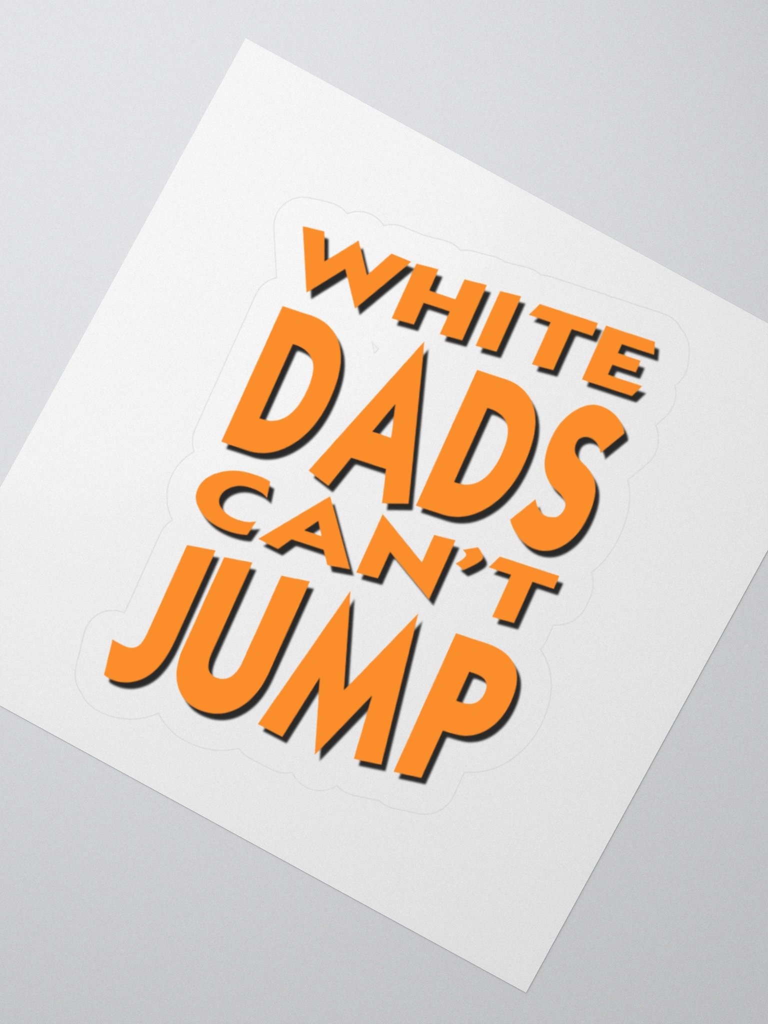 White Dads Can't Jump Logo Decal product image (4)