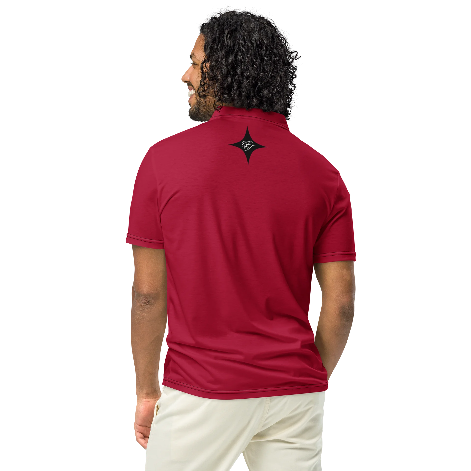F&F Left Script Slim Fit Polo Shirt (CRMNE) product image (5)