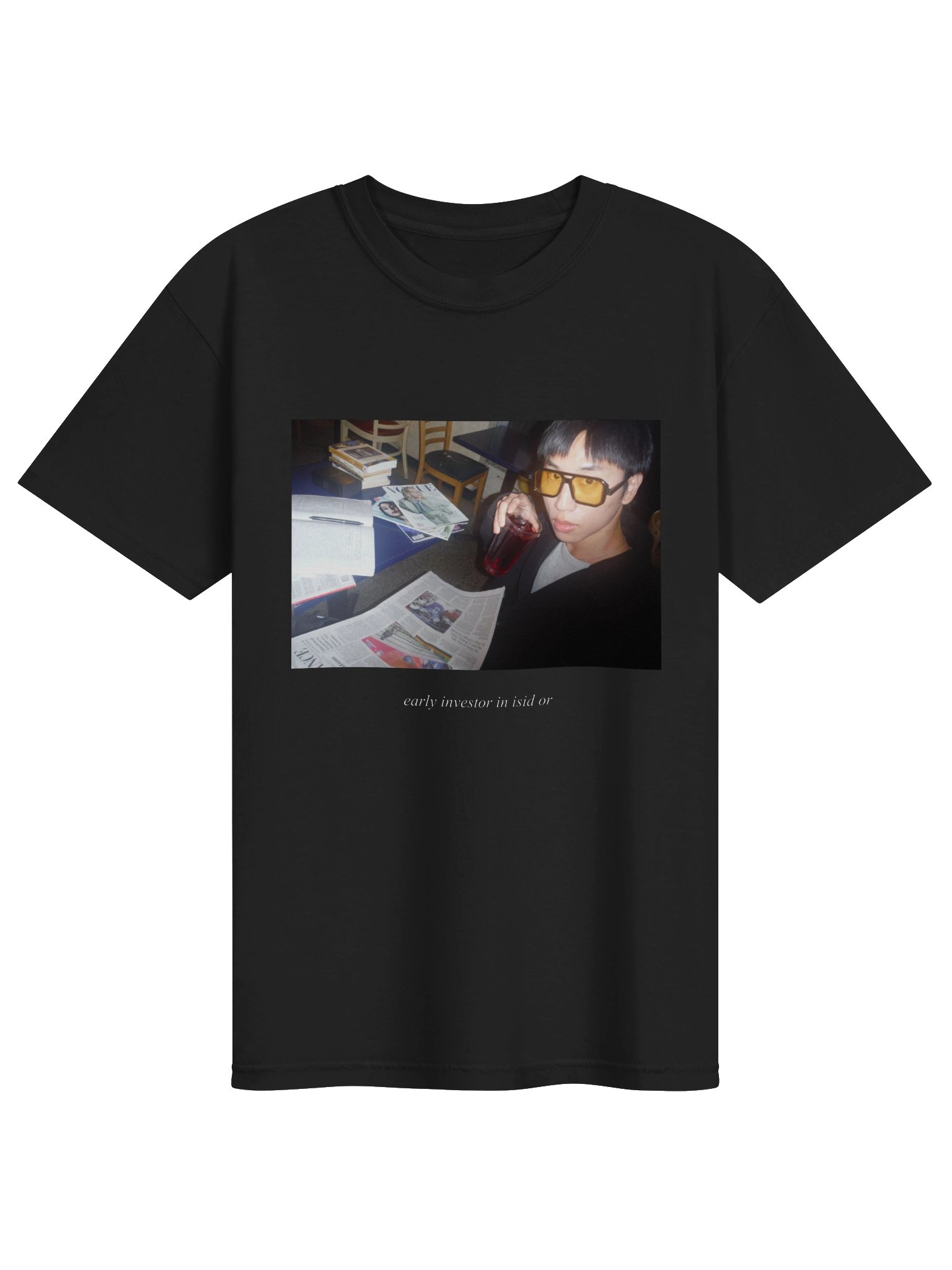 "Early Investor in isid or" T-Shirt - Alternative Design [Black] product image (1)