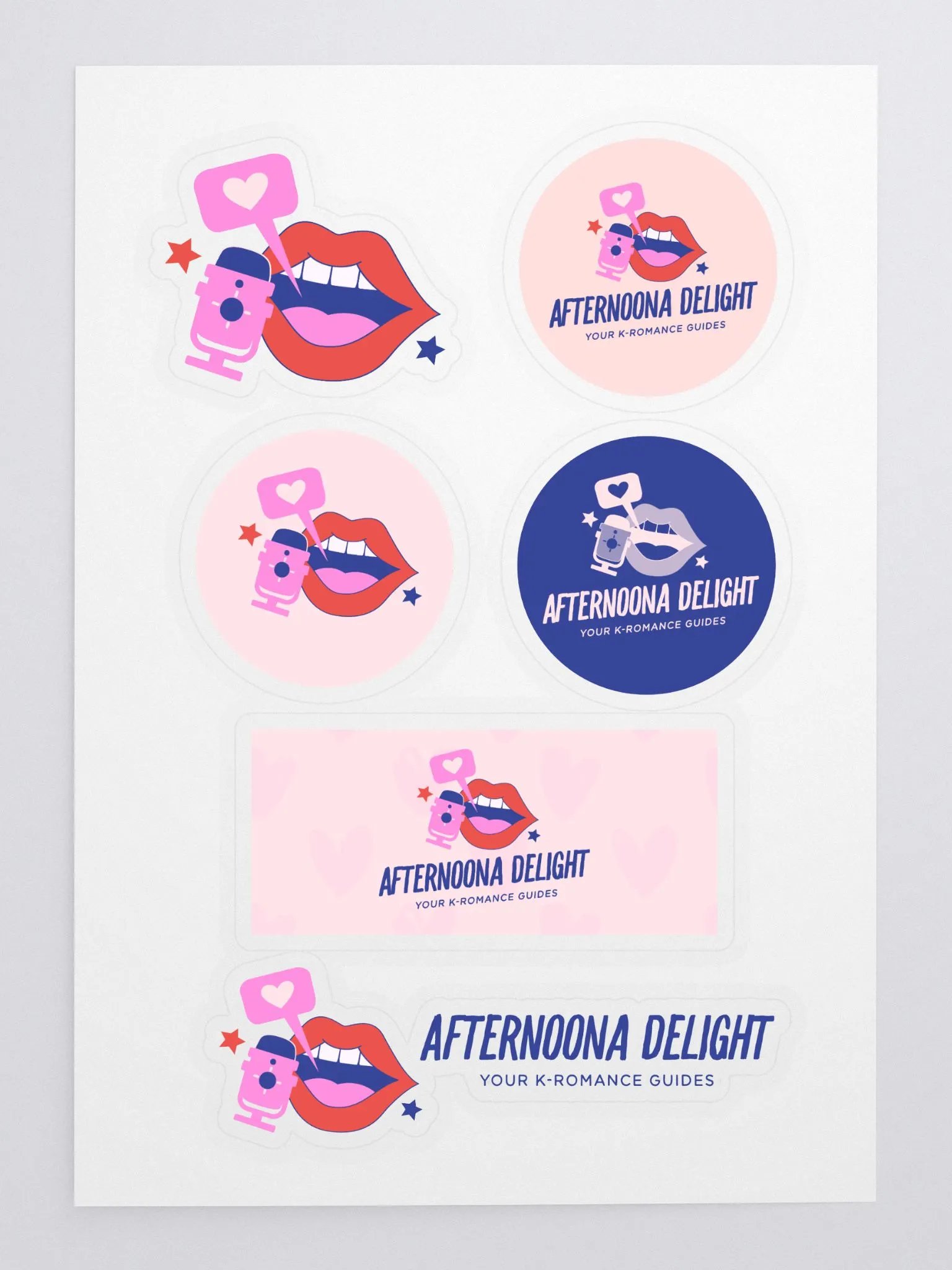 AfterNoona Delight Logo Sticker Sheet product image (3)