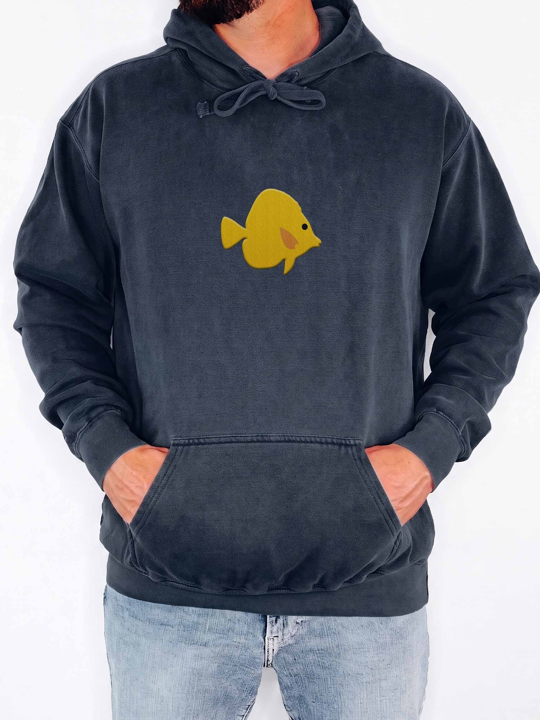 Yellow Tang Premium Hooded Sweatshirt (Embroidered) for Reef and Marine Aquarium Lovers product image (2)