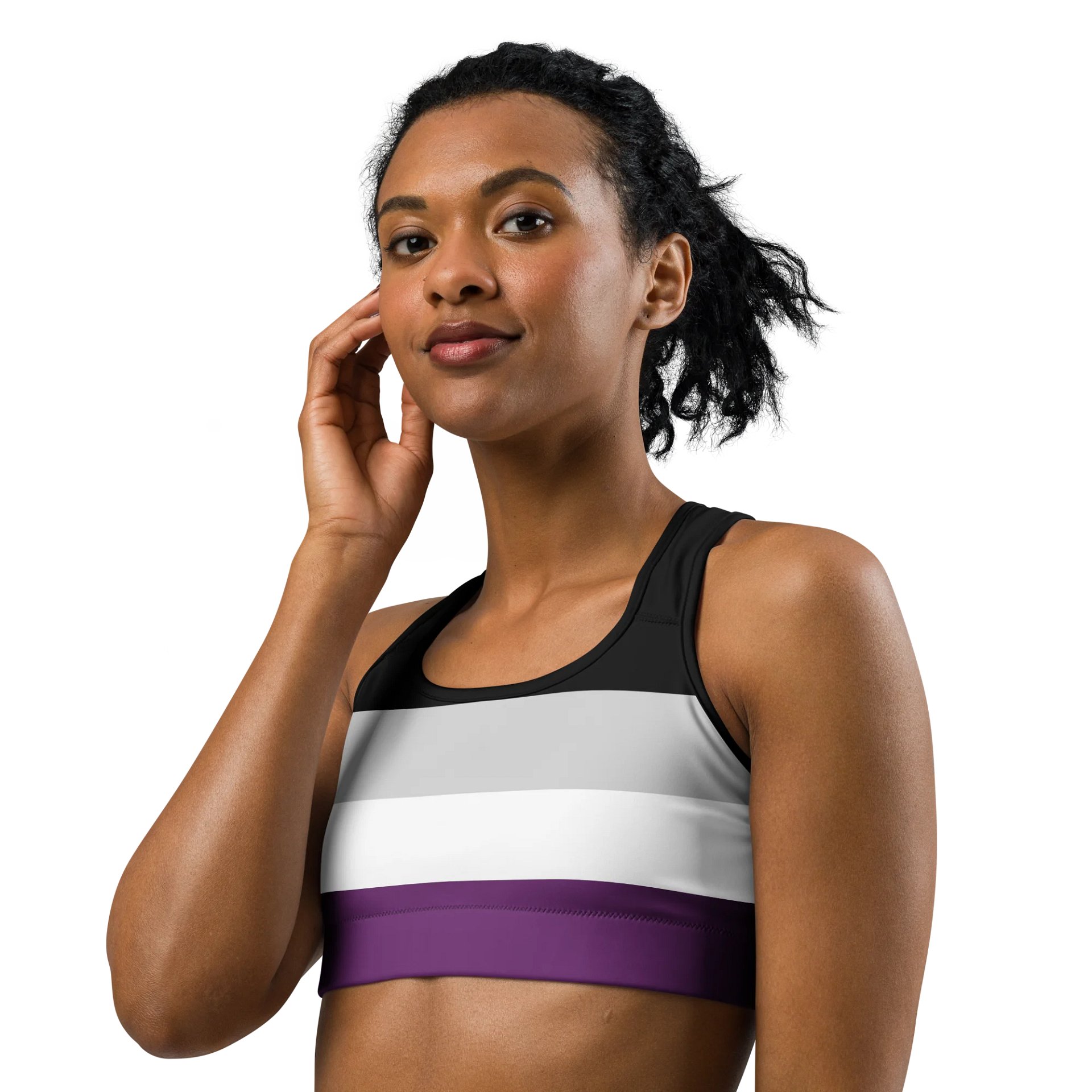 Asexual Pride Flag Sports Bra product image (2)