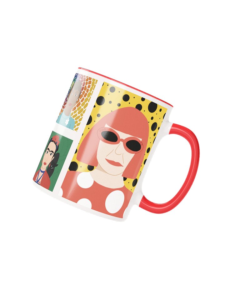 A accent mug celebrating International Women's Day with a colorful tribute to four inspiring women artists. product image (17)