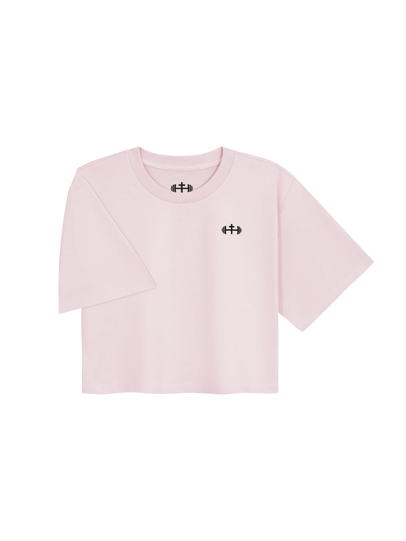 His House Womens Crop Top T-Shirt - Orchid/White/Ecru by His House