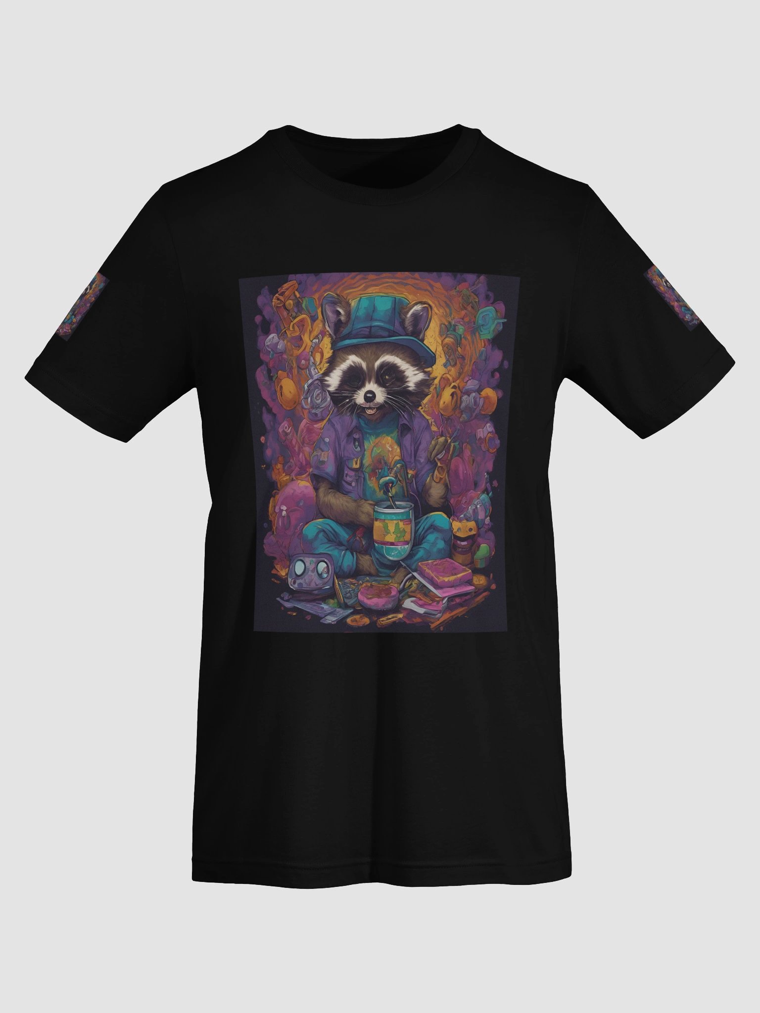 Psychedelic Raccoon Unisex T-Shirt product image (7)