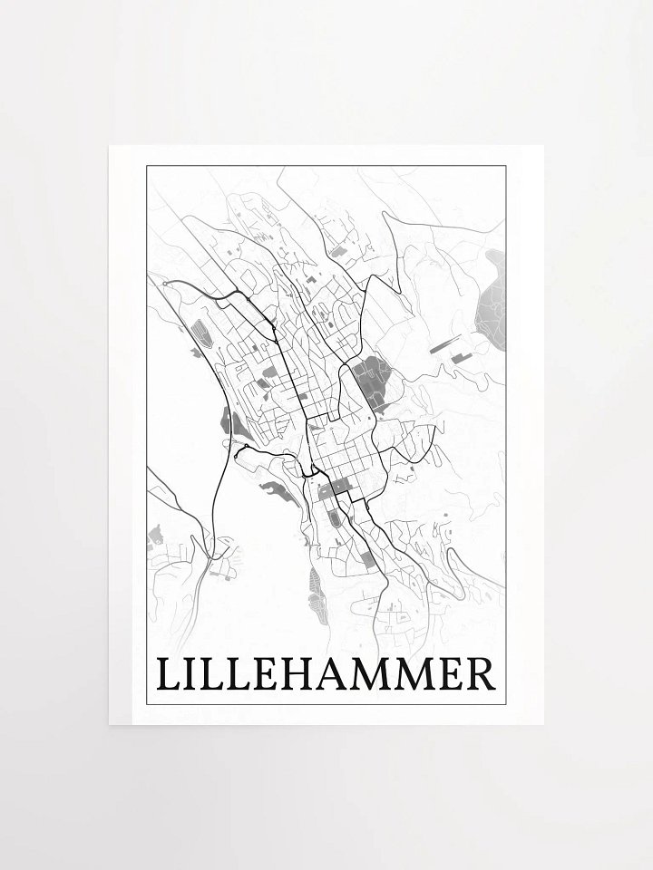 Lillehammer, Norway, city map print product image (2)