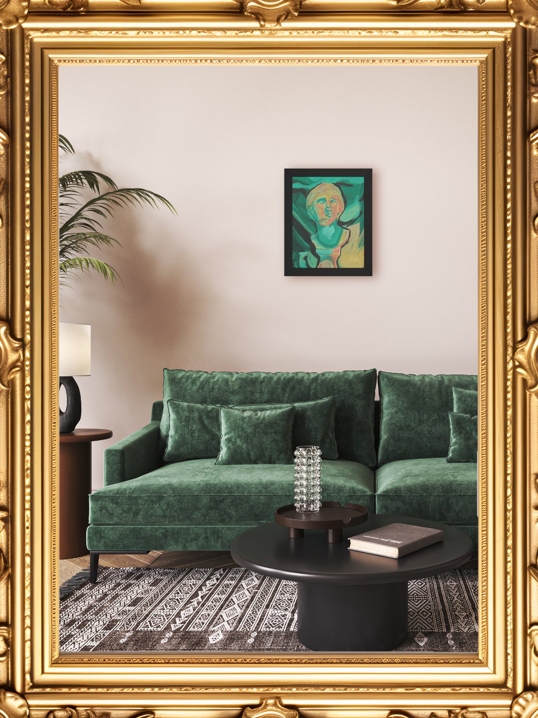 Neoclassical Turquoise Framed Print product image (2)