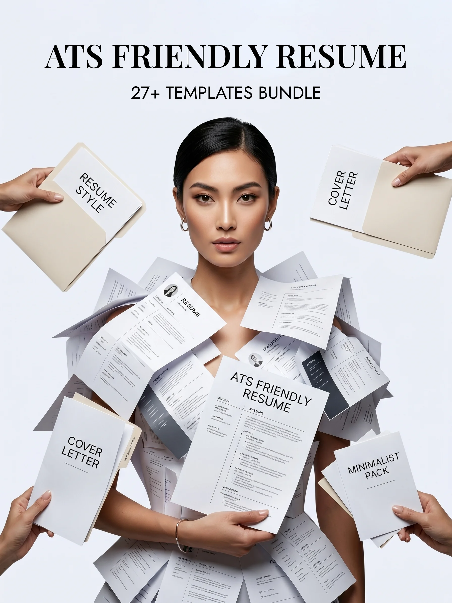 ATS Resume Templates Bundle | 27+ Professional Resumes, CV, Cover Letters & References product image (1)