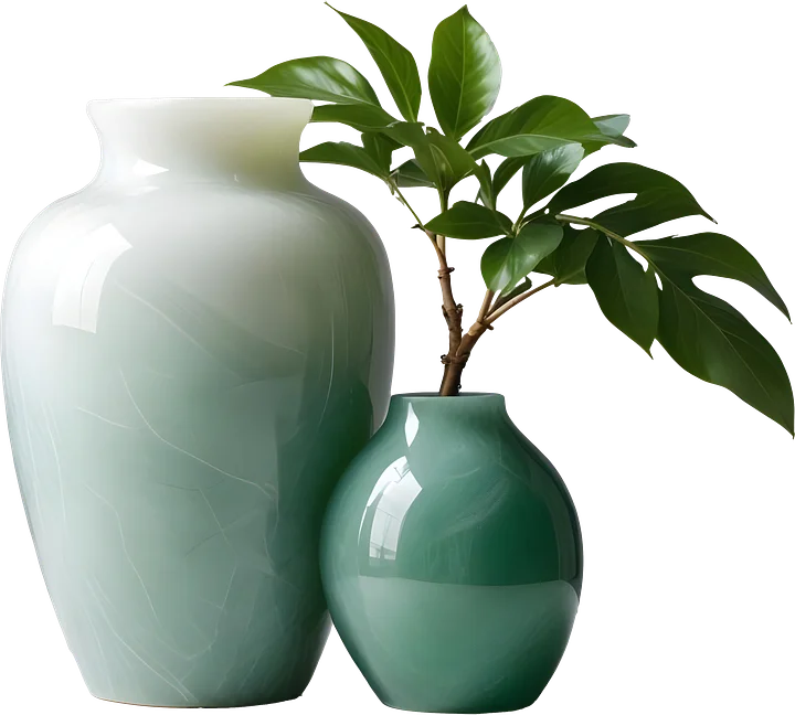 Jade Signature – Duo of Jade Vases PNG product image (1)