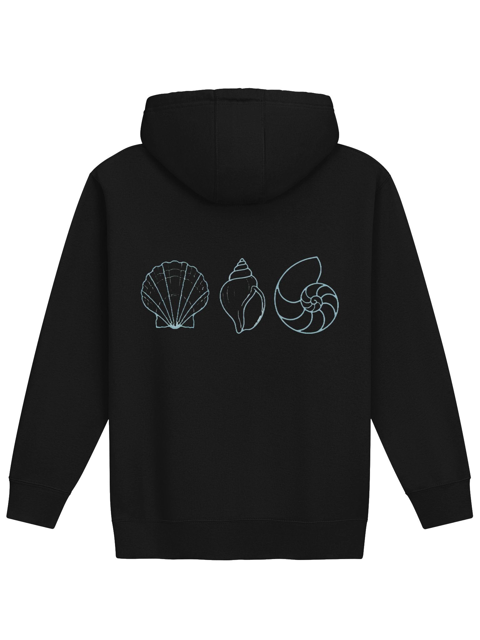 Unisex Essential Eco Hoodie Seashell Line Art, Minimalist Ocean Graphic Sweatshirt, Aesthetic Beach Vibes Hoodie, Cute Sustainable Sea Shell Pullover product image (46)