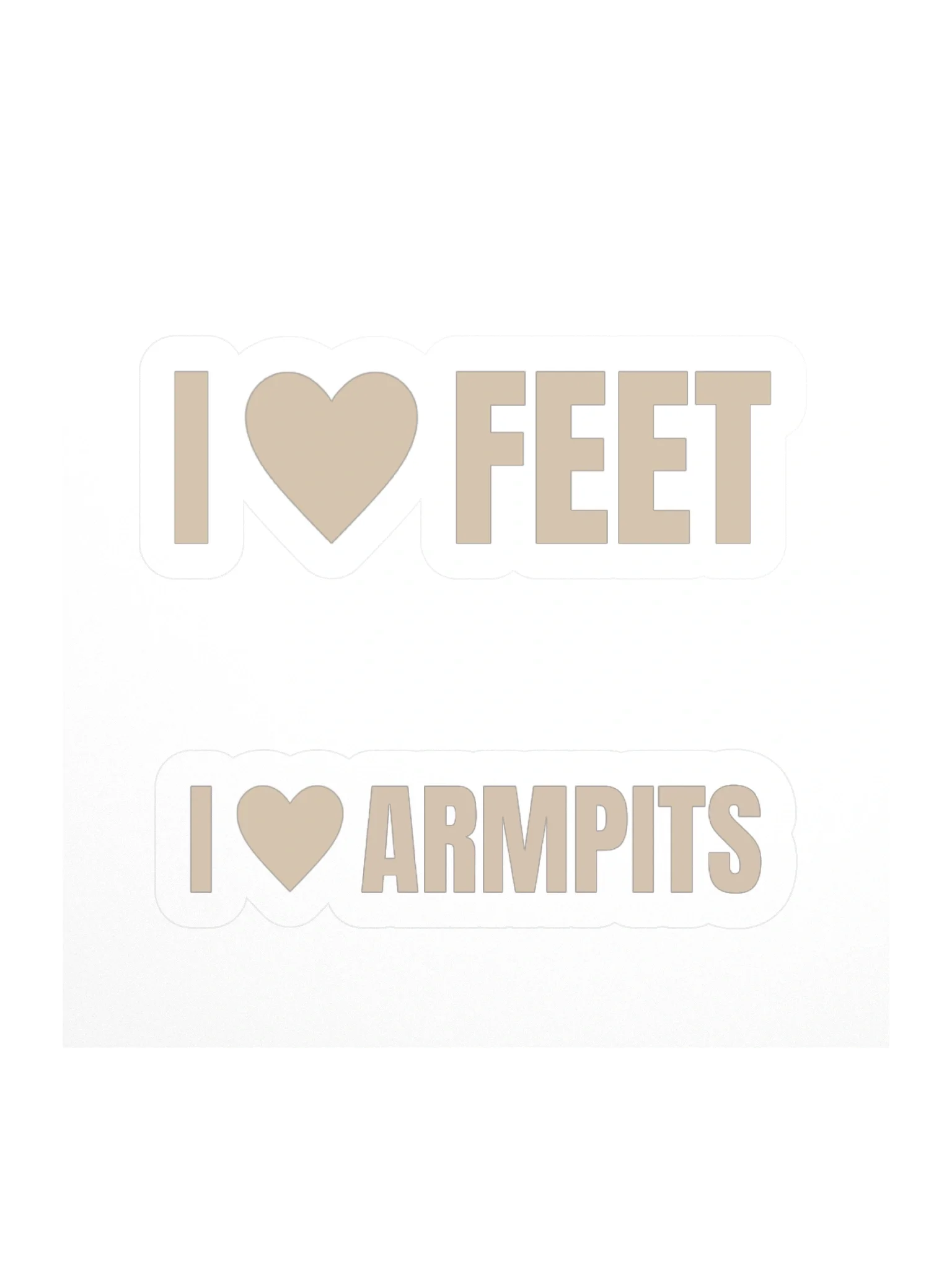 I Heart Feet/Armpits Stickers