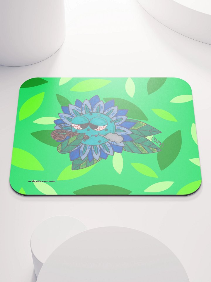 Blue Stoner Flower Mousepad product image (1)