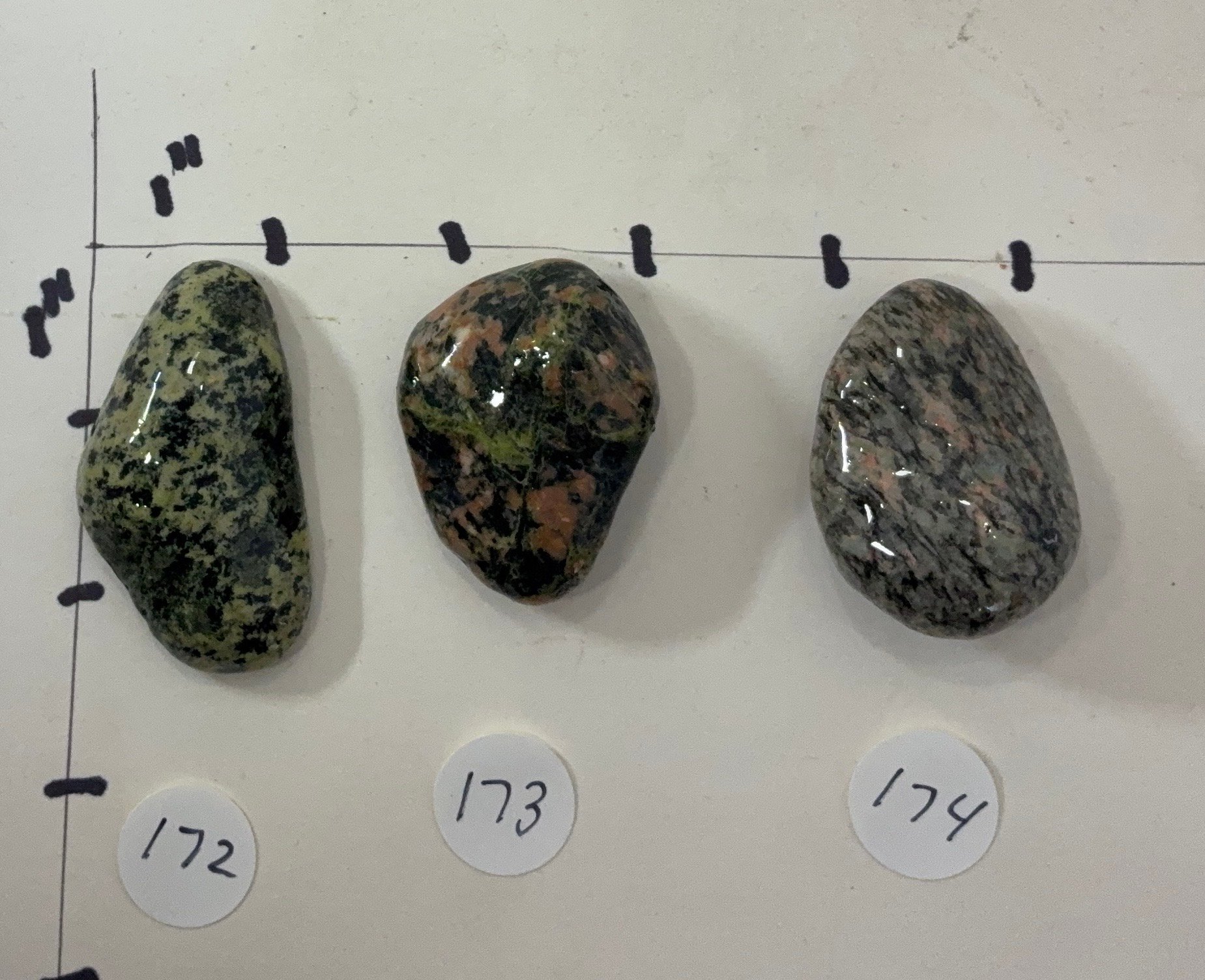 Rock cabinet knobs- Lake Superior yellows/oranges/greens colors -choice of rock product image (7)
