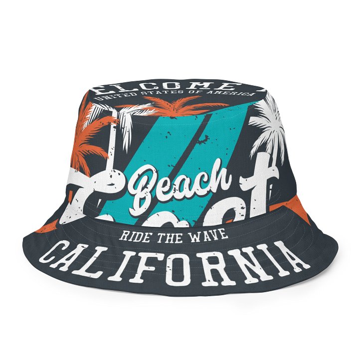 Reversible California Surf Bucket Hat – Bold Beach Style, Double-Sided Print product image (1)