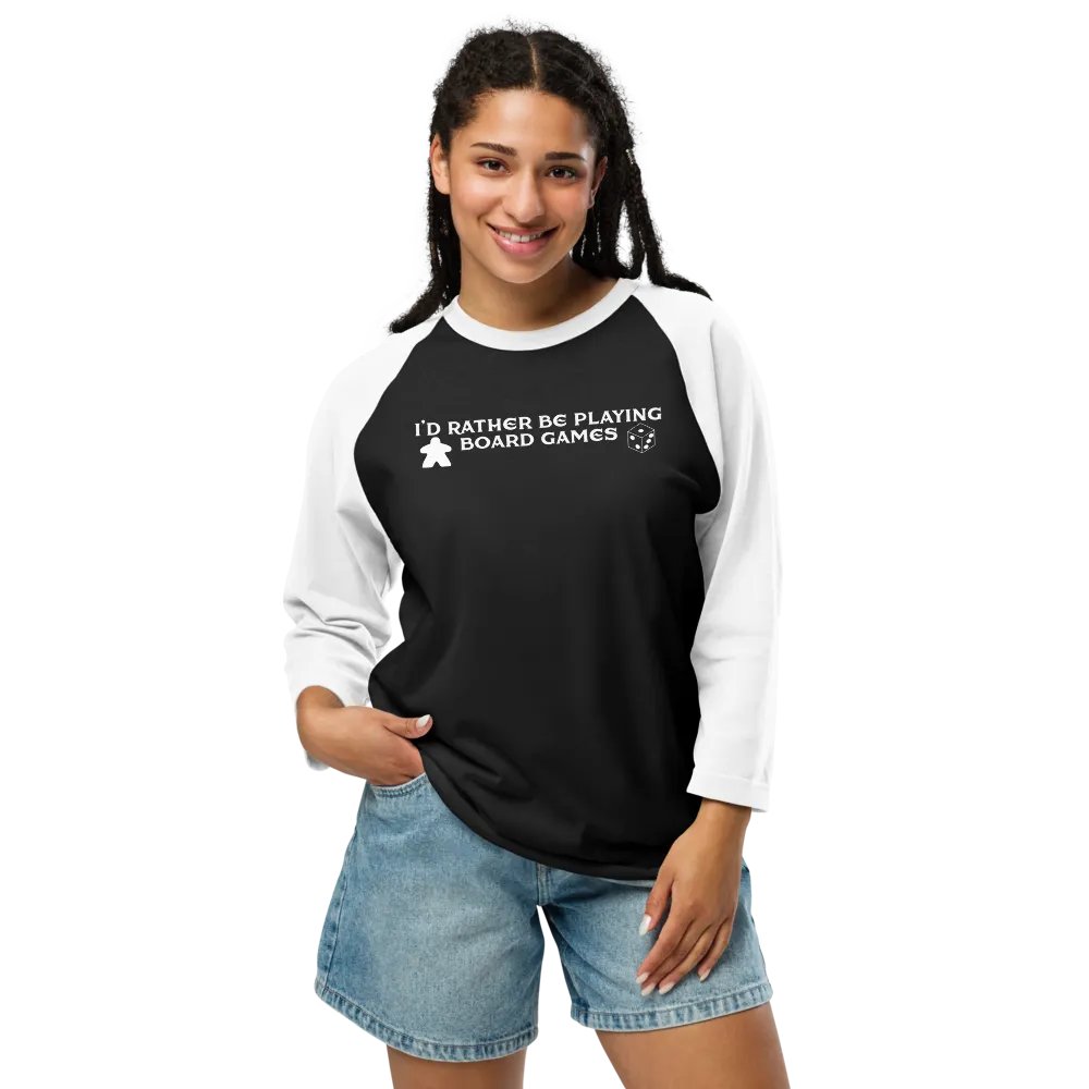 I'd Rather Be Playing Board Games Baseball Tee product image (7)
