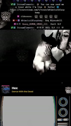 My co-host, Sly, and I during a livestream last week 🖤🤩 He is the most perfect creature who ever existed since the beginning ...