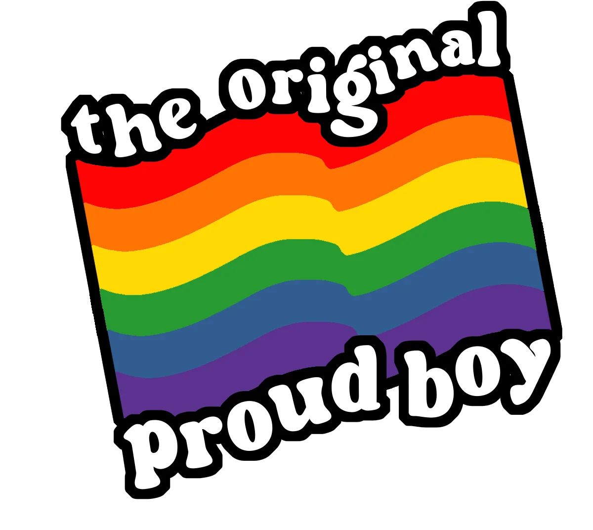The OG Proud Boy, Rainbow Flag Sticker product image (1)