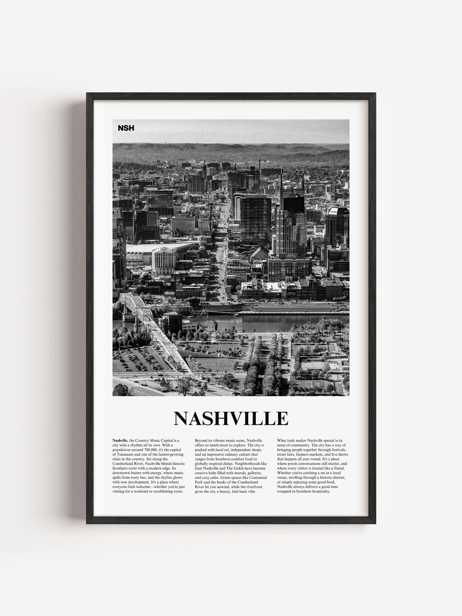 Nashville 01 Newspaper Poster | Framed product image (1)