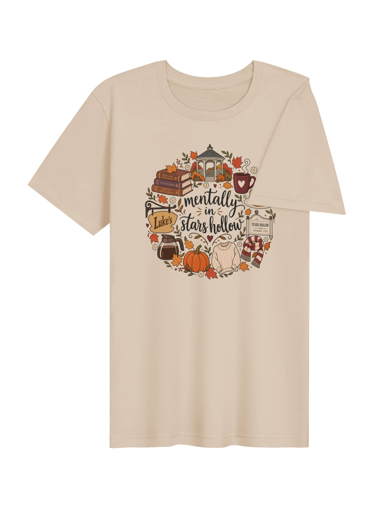 Mentally in Stars Hollow T-Shirt | Cozy Fall Bookish Tee product image (19)