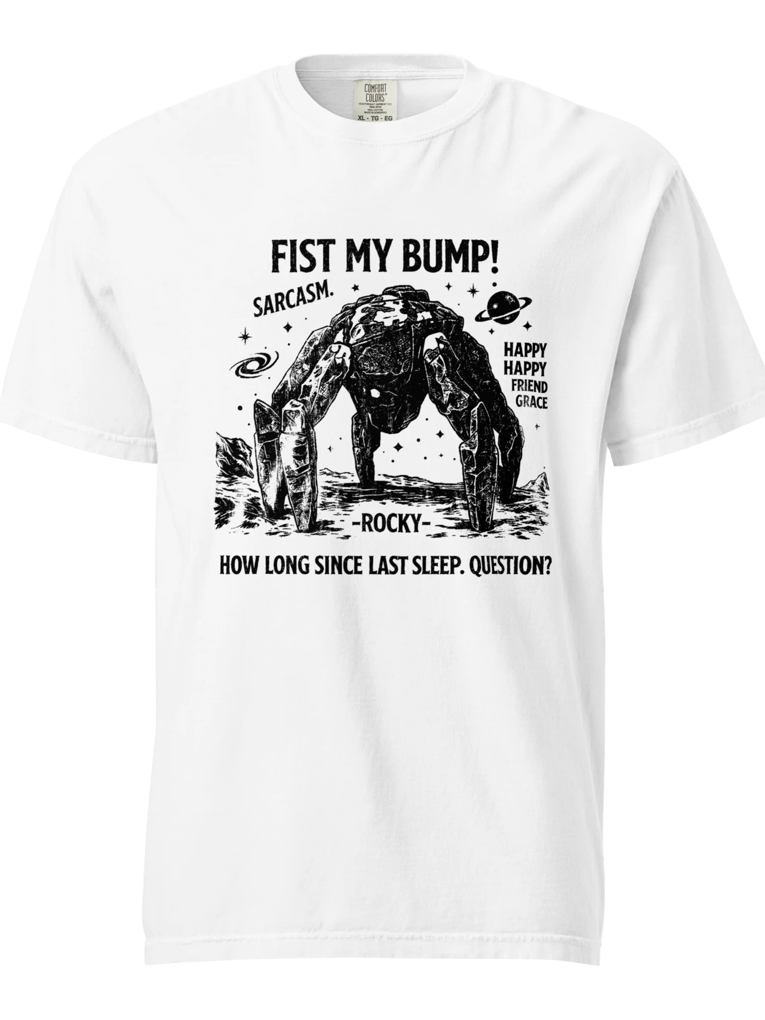 Project Hail Mary Rocky Shirt – Fist My Bump Comfort Colors Tee, Sci-Fi Book Lover Gift, Vintage Alien Graphic T-Shirt product image (5)