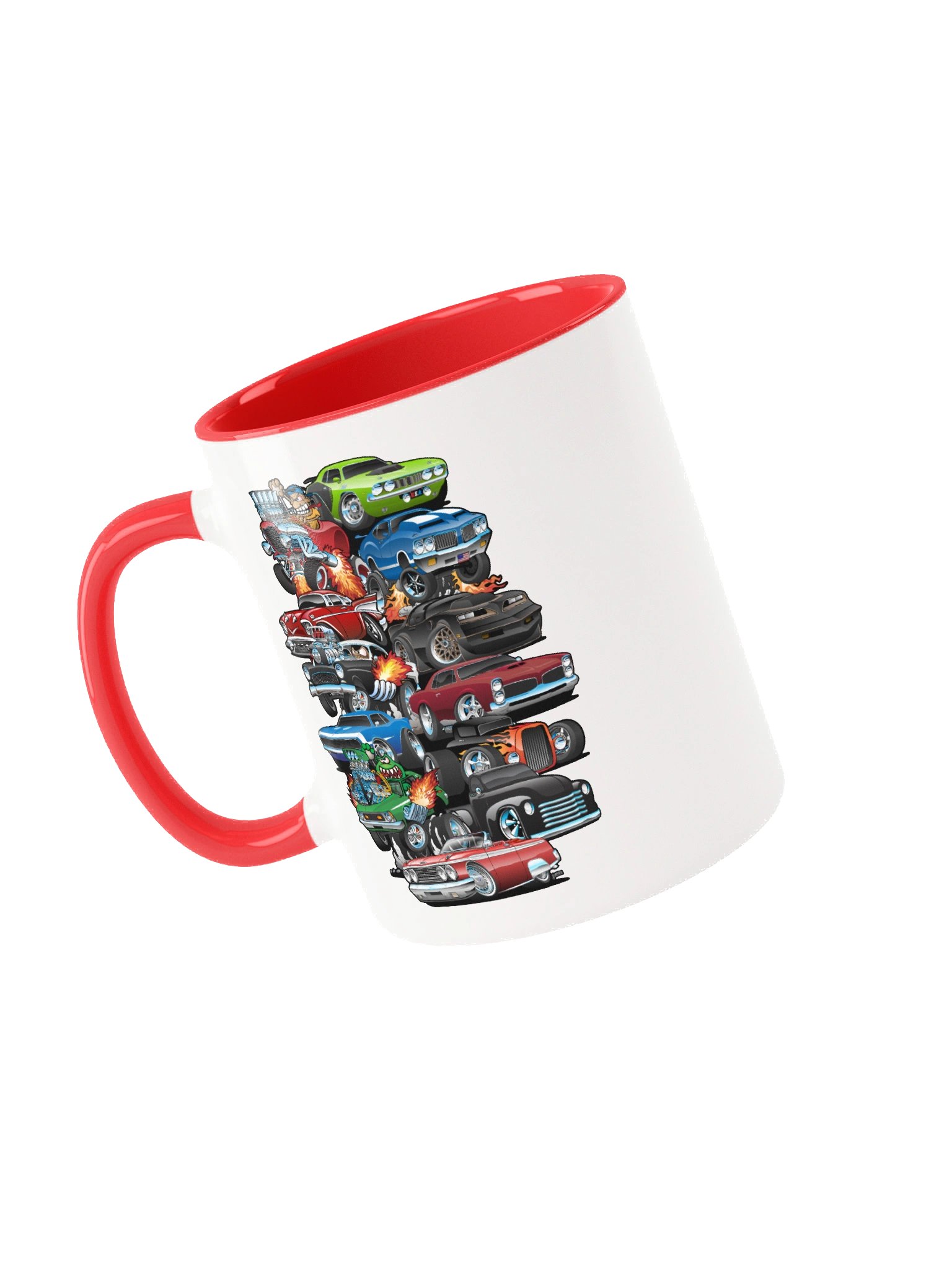 Car Madness! Muscle Cars, Classic Cars and Hotrods Cartoon Coffee Mug product image (3)