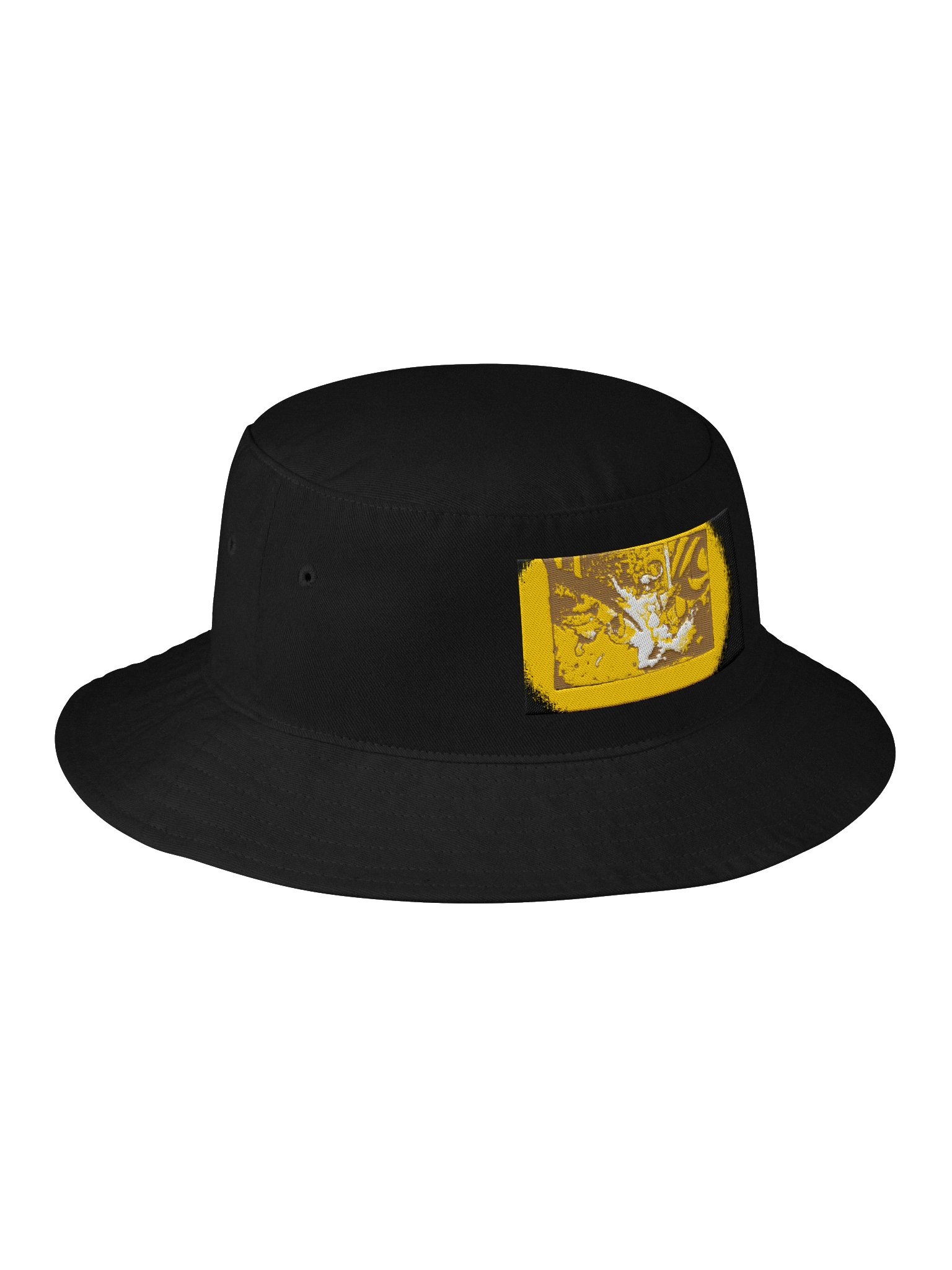 Abstract Yellow Posterized Bucket Hat product image (4)