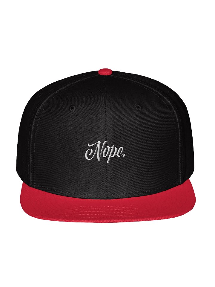 Nope Cursive Snapback Cap product image (1)