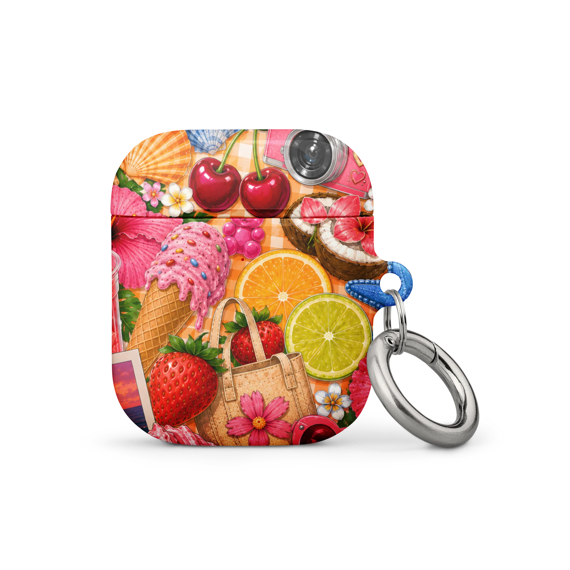 Colorful Summer Vacation Collage AirPods Case product image (1)