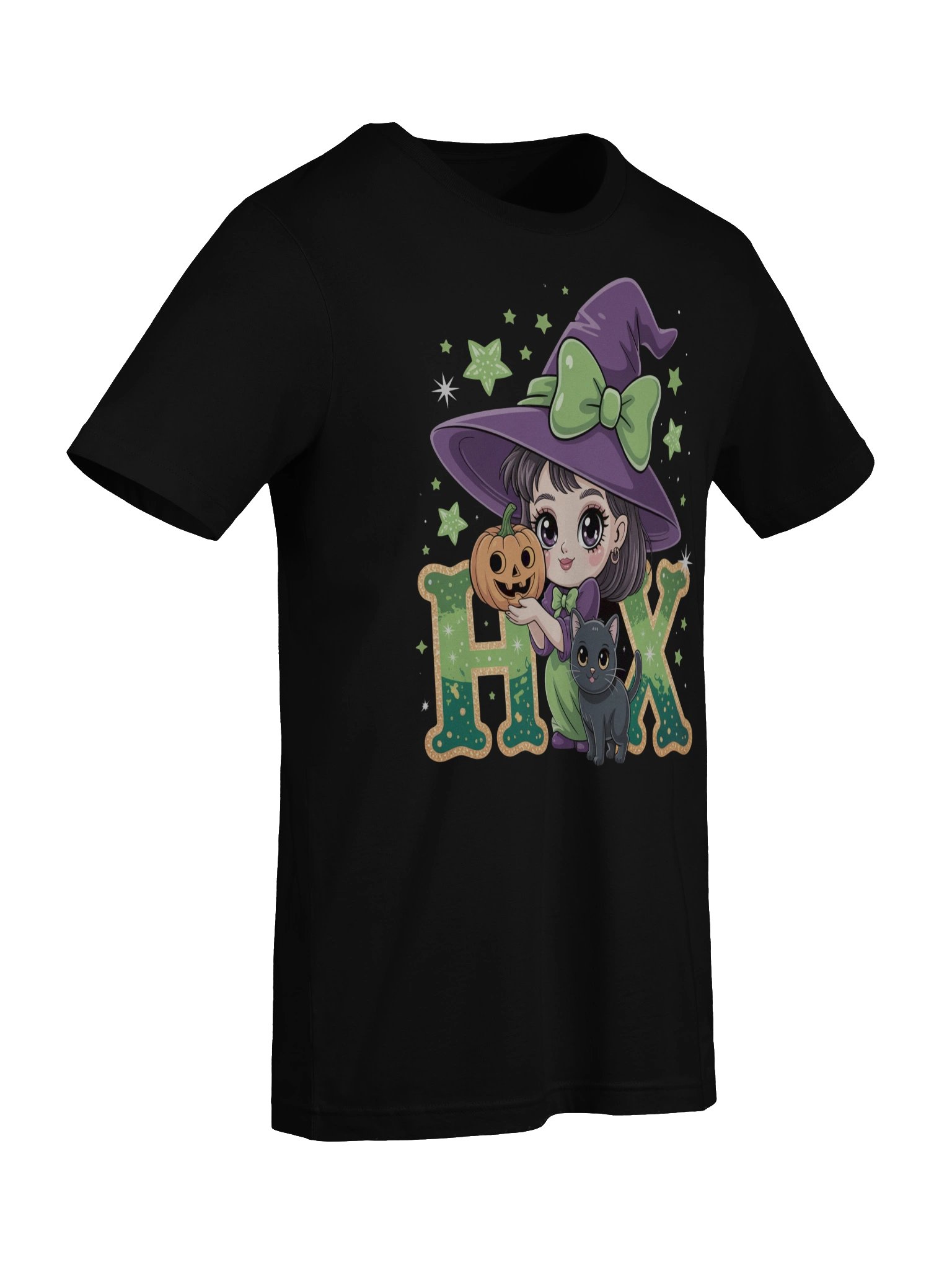 Cute Witch and Kitty Tee product image (9)