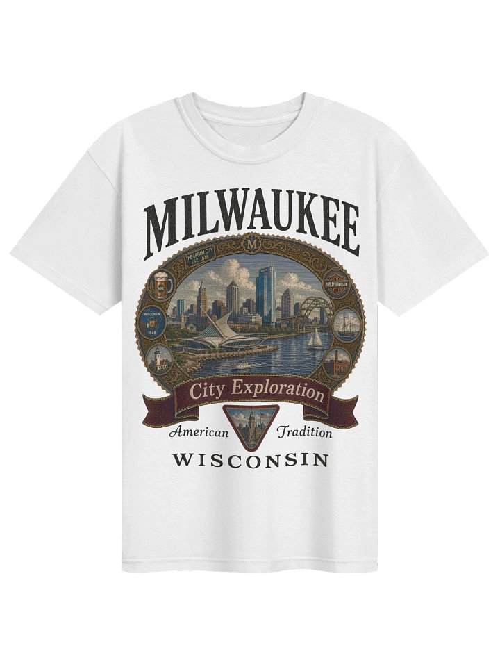 Vintage Milwaukee Shirt, Wisconsin Graphic Tee, Comfort Colors 1717 Lake City Travel T-Shirt product image (1)