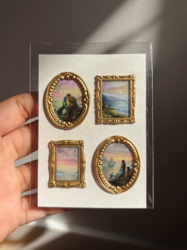 Mermaids v2 Mini Handmade Sticker Gallery Sheet- Pack of 4 product image (1)
