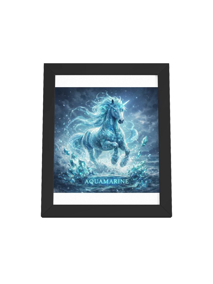 Aquamarine Unicorn Framed Poster product image (97)