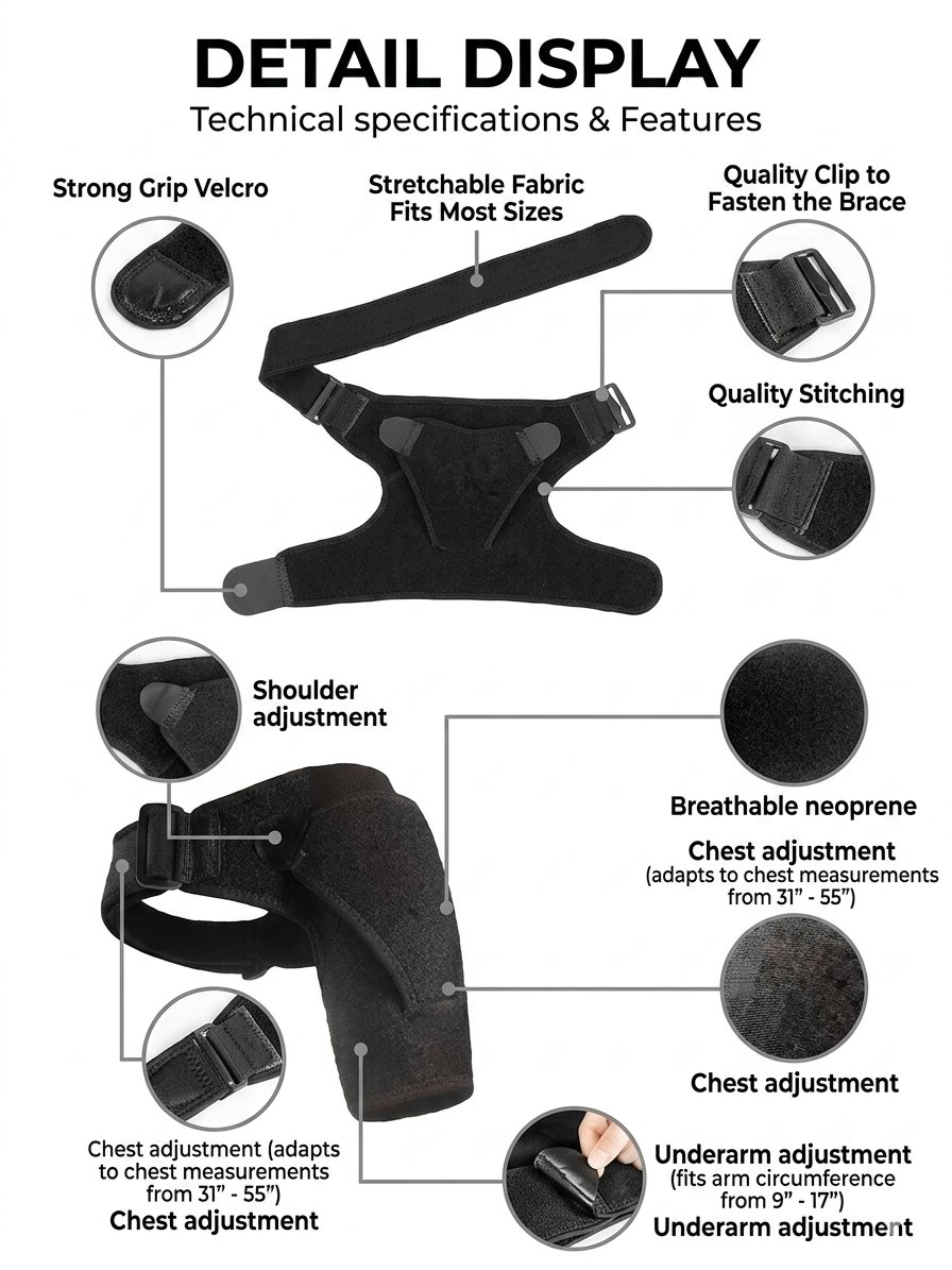 Furastore Adjustable Shoulder Support Brace product image (7)
