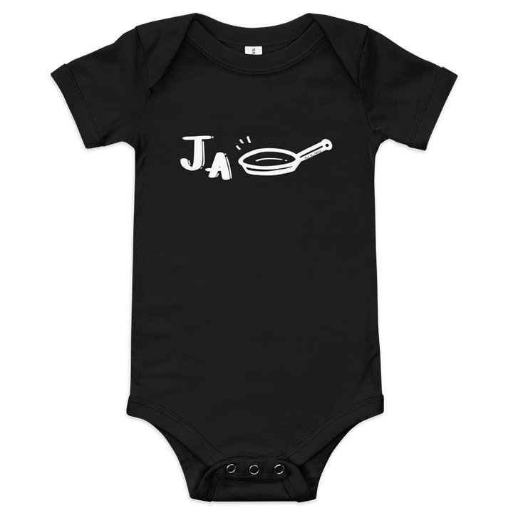 Ja-Pan (White Text) Baby Short Sleeve One Piece product image (1)