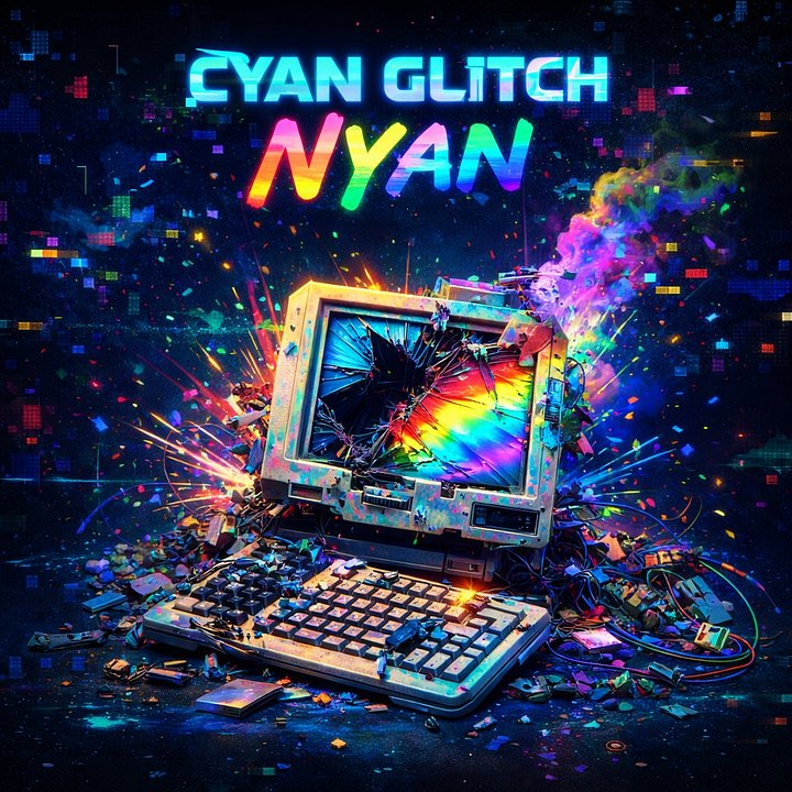Cyan Glitch Nyan Album (Digital Download) product image (1)