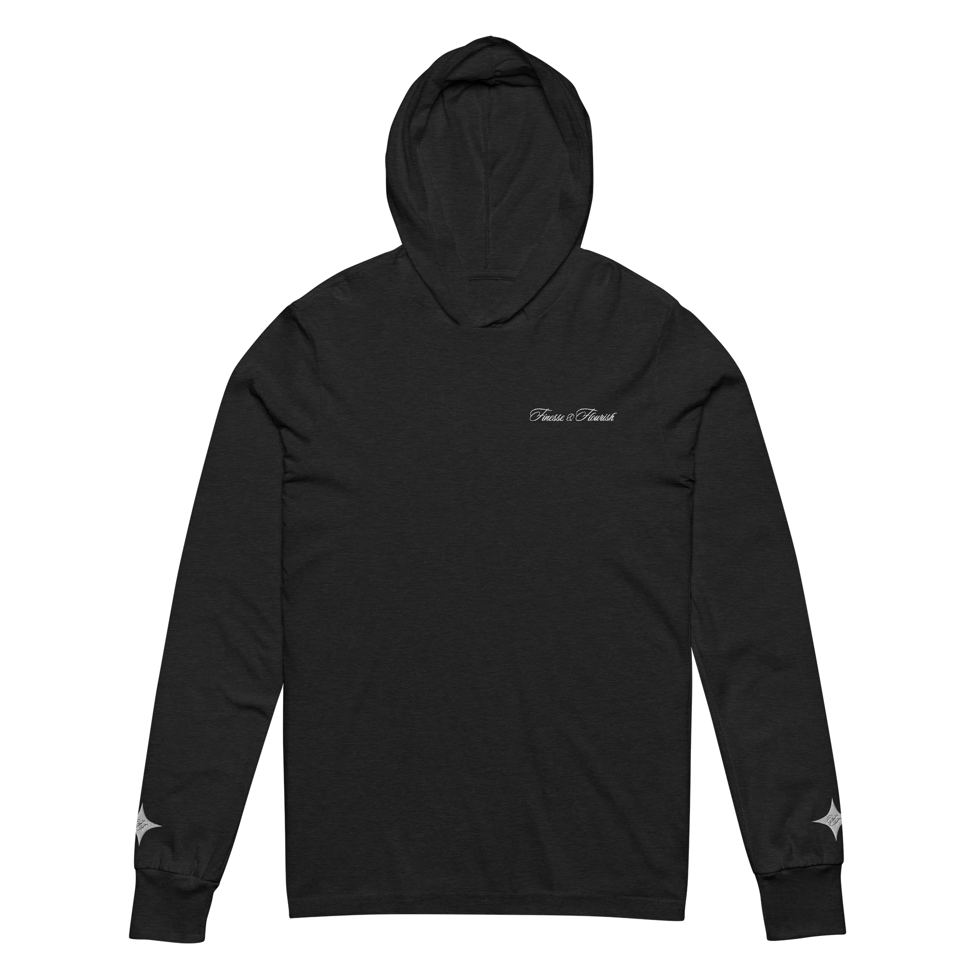 F&F Script Hooded Long Sleeve Tee (EMBRD) product image (5)
