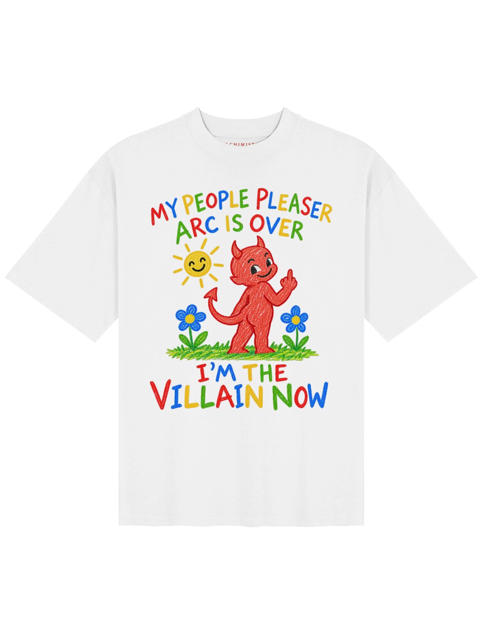 T-Shirt Unisexe Oversize Coton Bio Poids Lourd - I'M THE VILLAIN NOW product image (1)