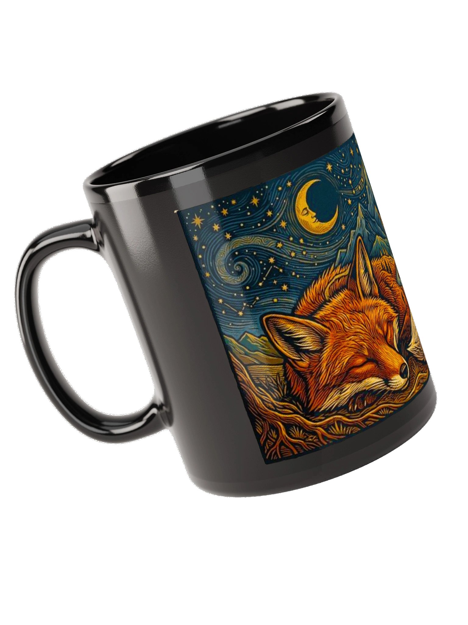 Cosmic Celestial Fox Starry Sky Wildlife Coffee Mug product image (9)