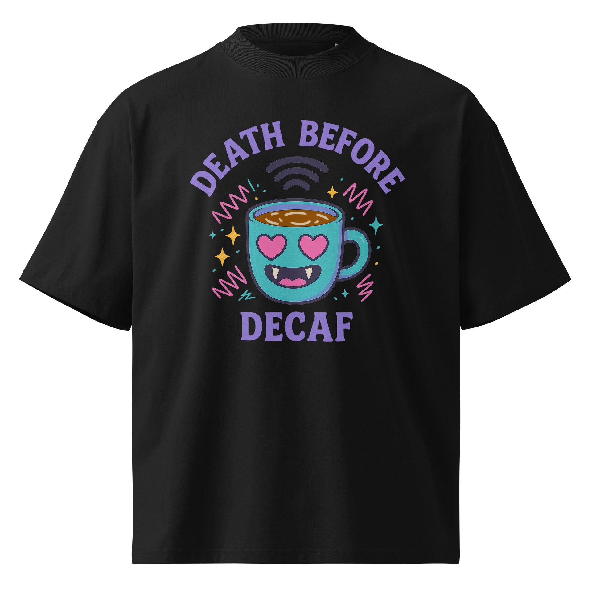 Death Before Decaf - Caffeine Core - Stanley/Stella Unisex Organic Oversized T-Shirt SATU020 product image (2)