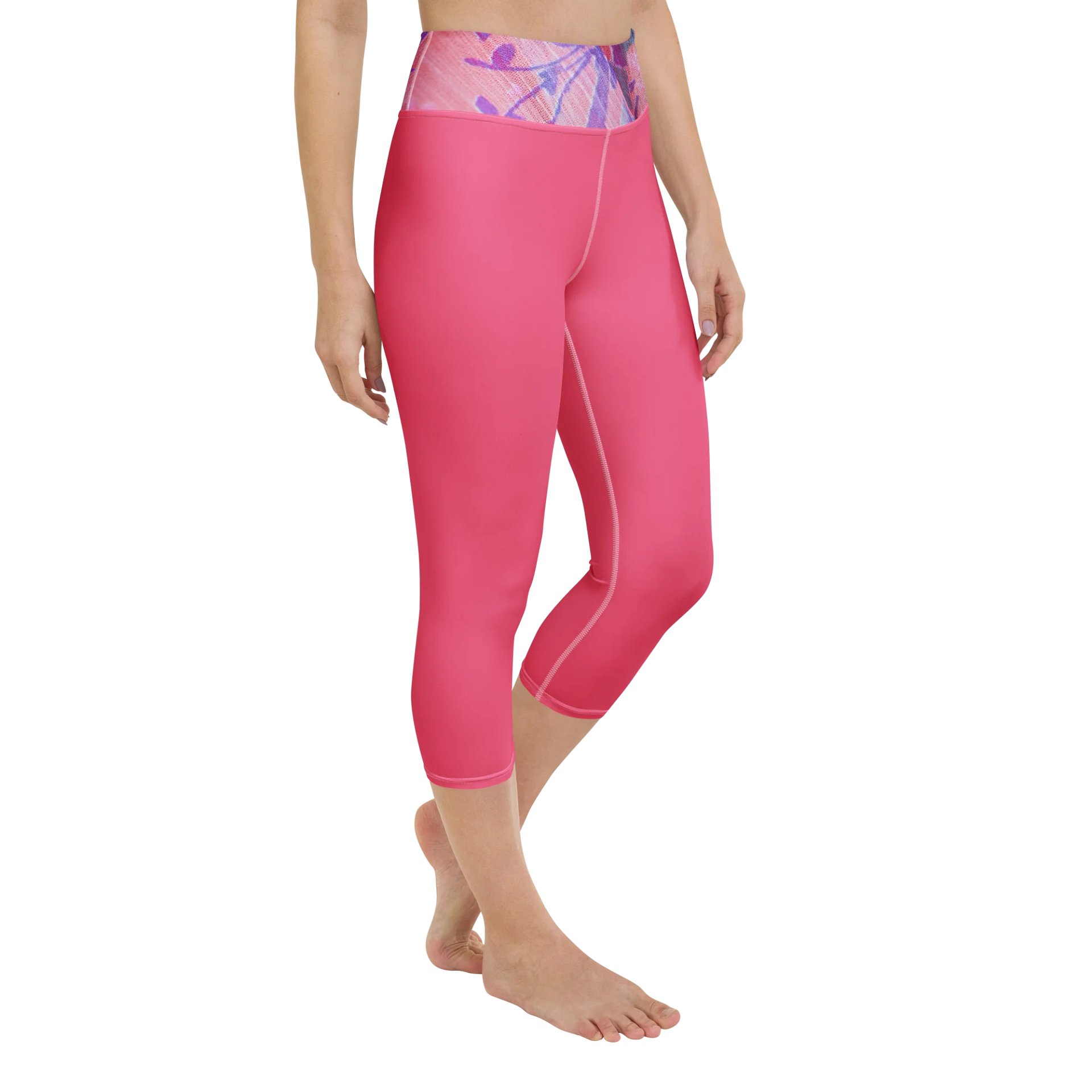 Paradise Breeze Brink Pink Yoga Capri Leggings product image (4)
