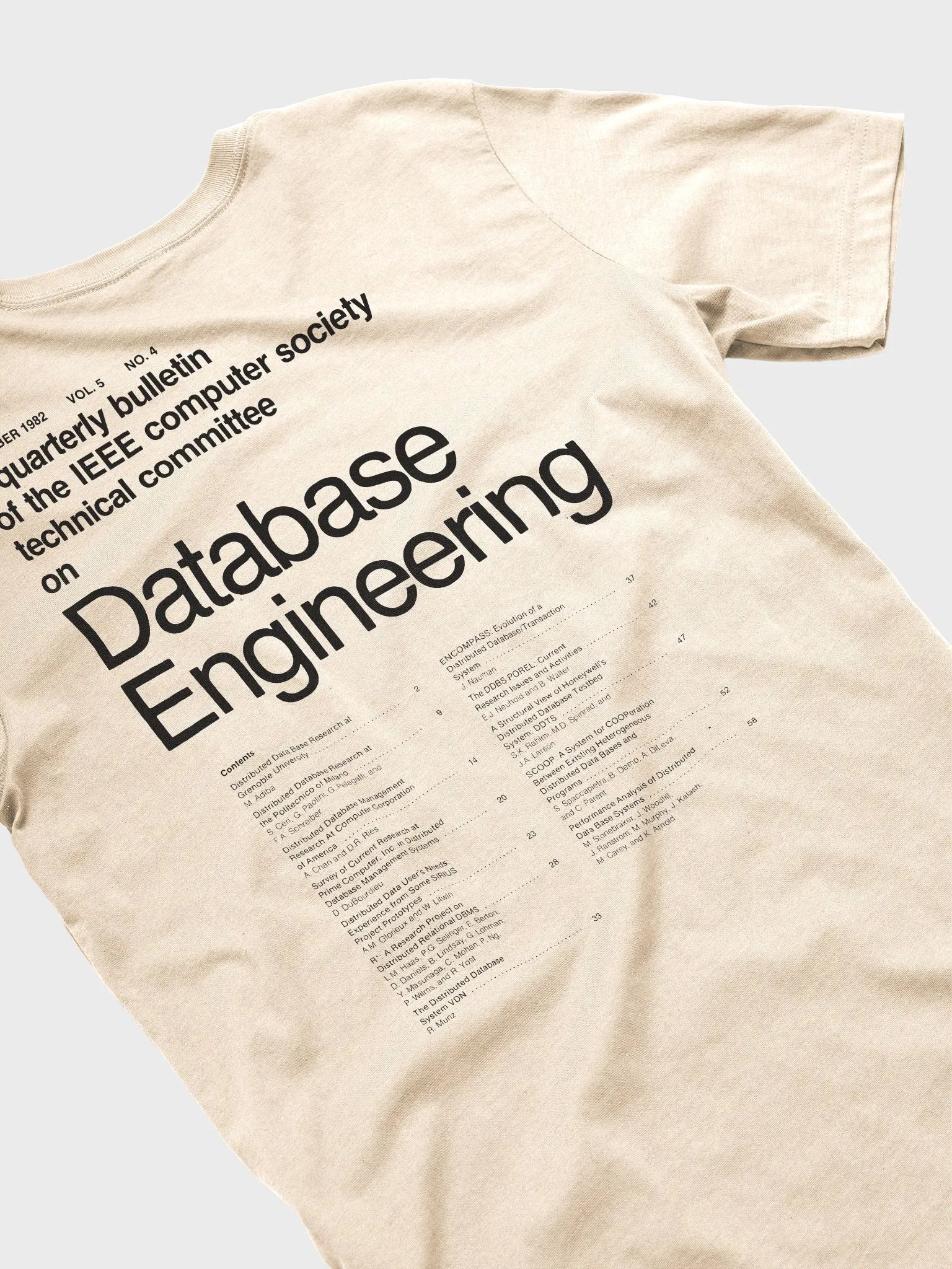 1982 database engineering t-shirt (100% cotton) product image (1)