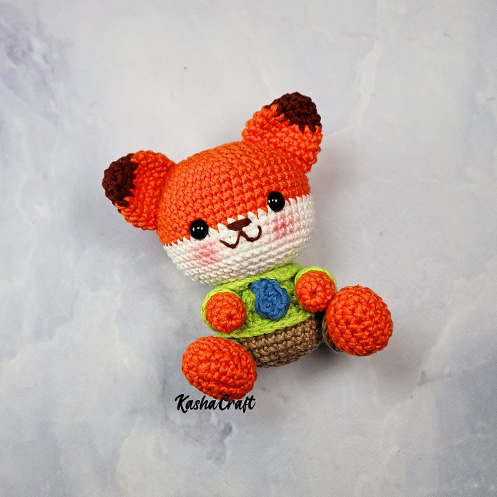 Nick The Fox Officer - Amigurumi Crochet Doll Pattern product image (1)