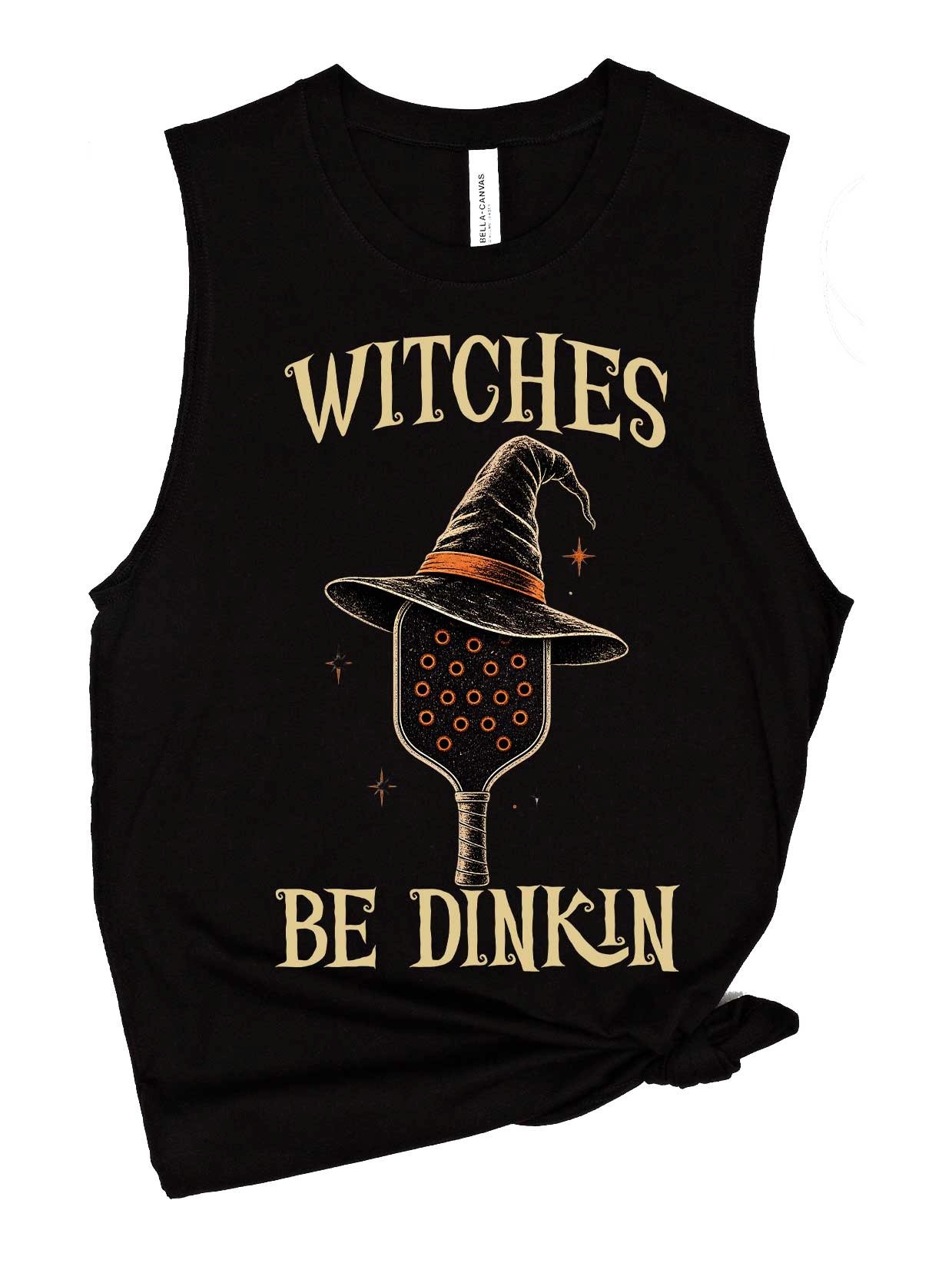 Witches Be Dinkin Pickleball Tank Top Halloween Gift for Women product image (1)
