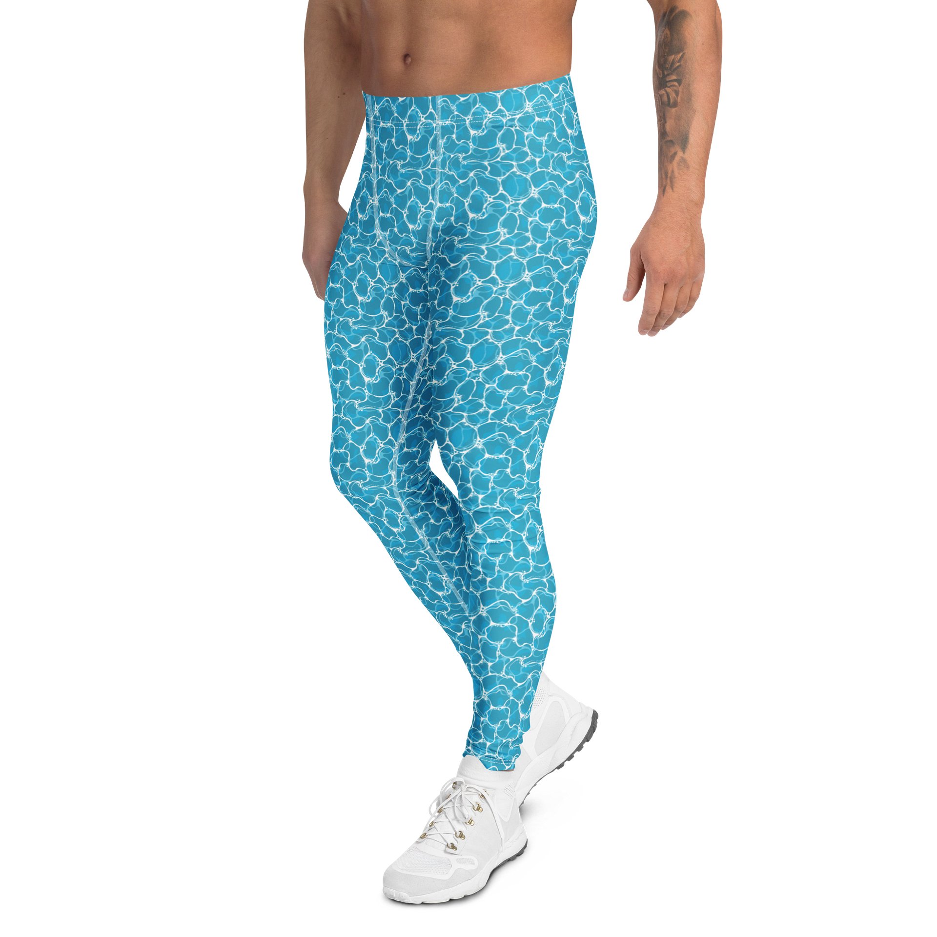 Unique Water Pattern Comfortable Men's Leggings product image (4)